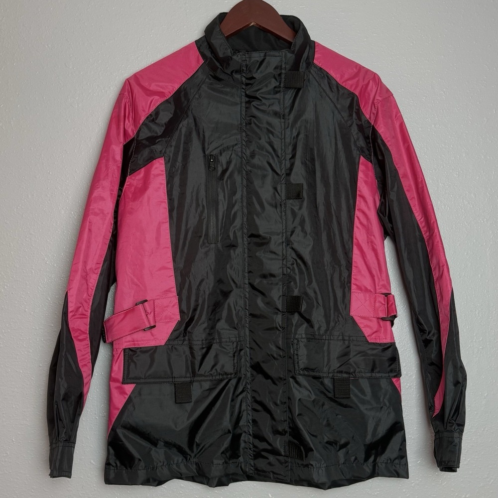 Women's Girl's Fulmer Motorcycle Jacket S Small Petite Black Pink Excellent